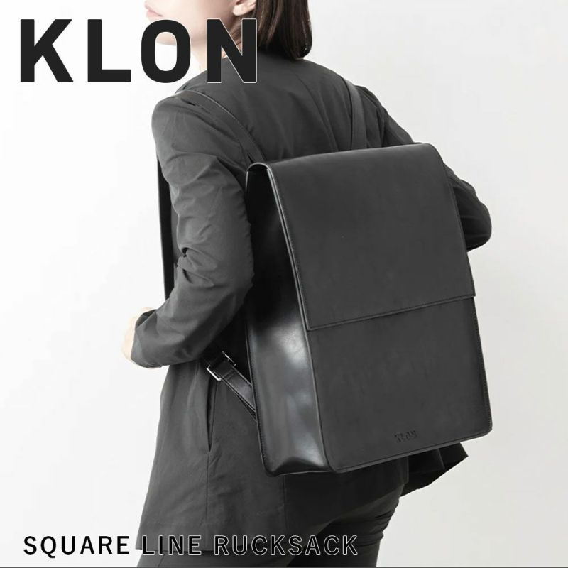 KLONリュッククローンメンズレディースSQUARELINERUCKSACKバックパックリュックサック肩掛け2WAY通学通勤おしゃれブラック