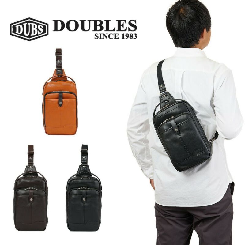 DOUBLESダブルスボディバッグバッグメンズレディース本革革レザー斜めがけ斜め掛けショルダーバッグ大容量30代40代50代BKS-7041