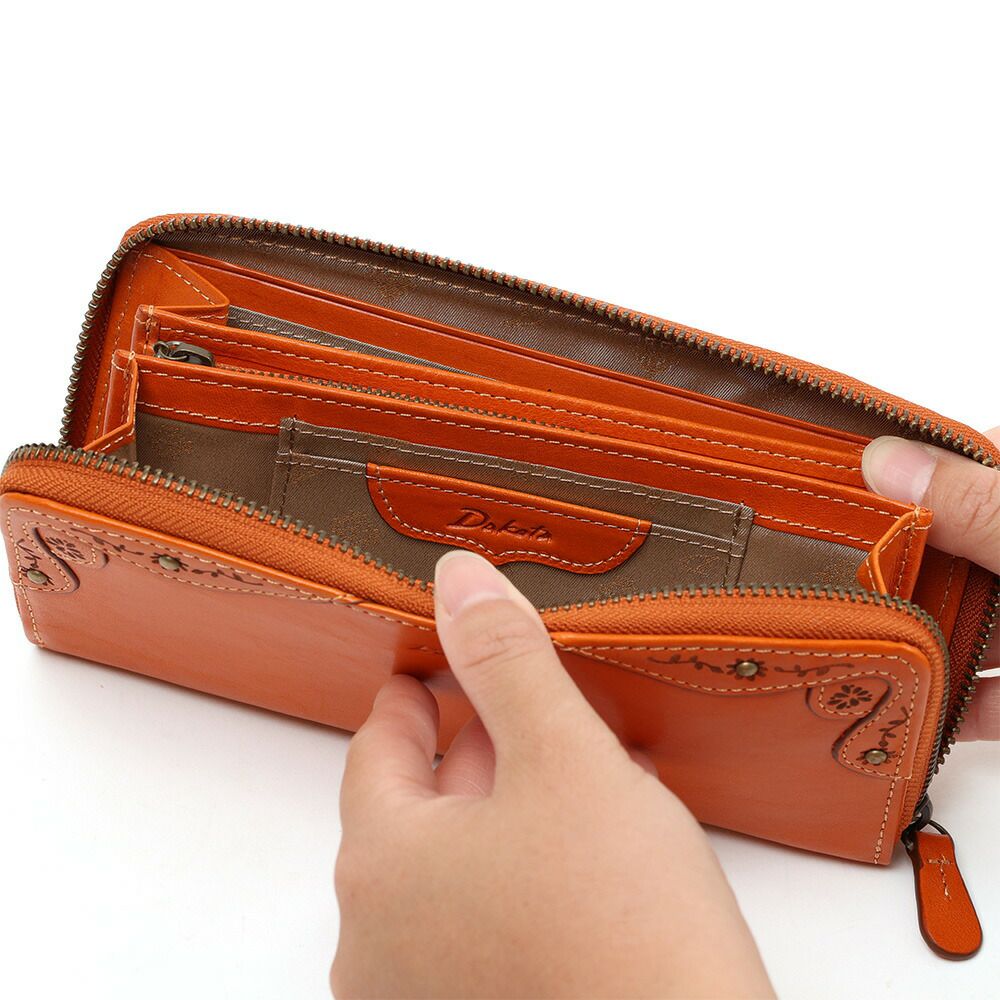 ダコタDakota長財布レディースマーゴットラウンドファスナー財布ファスナーレディース財布レディース長財布本革革レザー大容量ブランドおしゃれ薄いカード入れ多いカードポケット多数31603