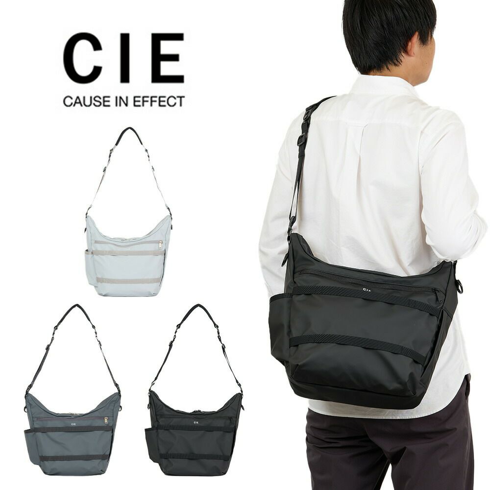 CIEショルダーバッグLサイズバッグシーGRID3SHOULDERBAG-02メンズレディース斜めがけ斜め掛けブランド評判人気防水撥水大容量大きめおすすめ正規品日本製グリッド3032055