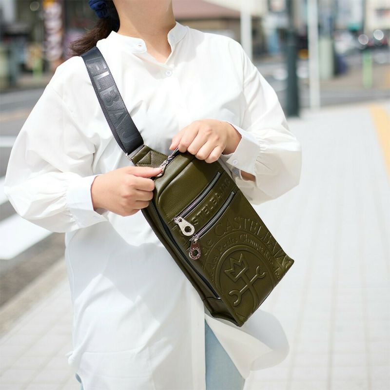 カステルバジャックボディバッグショルダーバッグバッグCASTELBAJACダナンメンズレディースバックボディバックワンショルダーバッグ斜め掛けバッグブランド軽量かっこいいおしゃれ人気45911