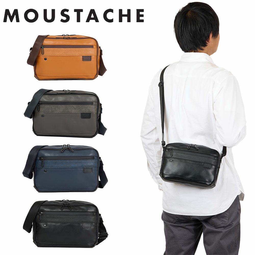 MOUSTACHEショルダーバッグムスタッシュメンズレディース斜めがけ斜め掛けおしゃれかっこいいカジュアル人気通学ブランド大人小さめコンパクトシンプル30代40代50代VZN-0550