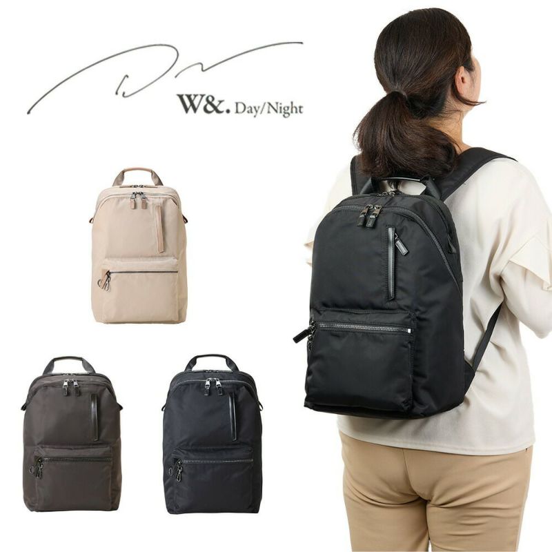 リュックレディースビジネスW&.Day/Nightポッケス2024モデルスリムリュックA4サイズ13.3インチPC収納ビジネスリュック通勤エースビジネスバッグバッグきれいめブランド軽量軽いおしゃれ女性15276