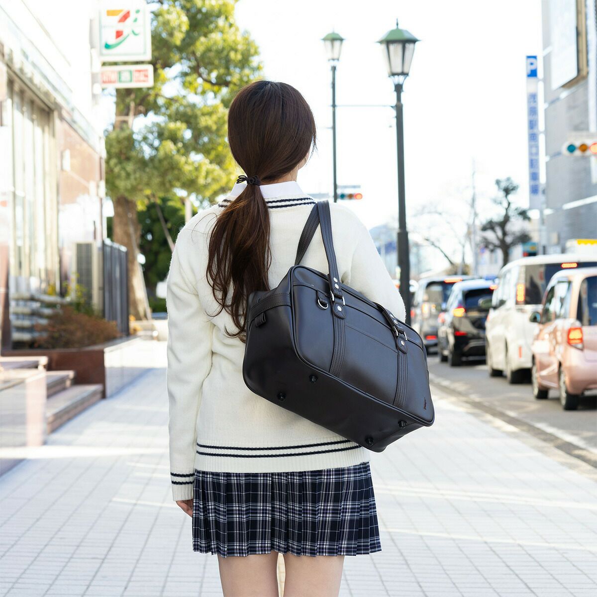 イーストボーイスクールバッグ合皮EASTBOYA4スクバブランド女子中学生高校生女子高生レディーススクールバックサブバッグサブバック通学おしゃれかわいい大容量合皮バッグ定番黒色茶色5209300
